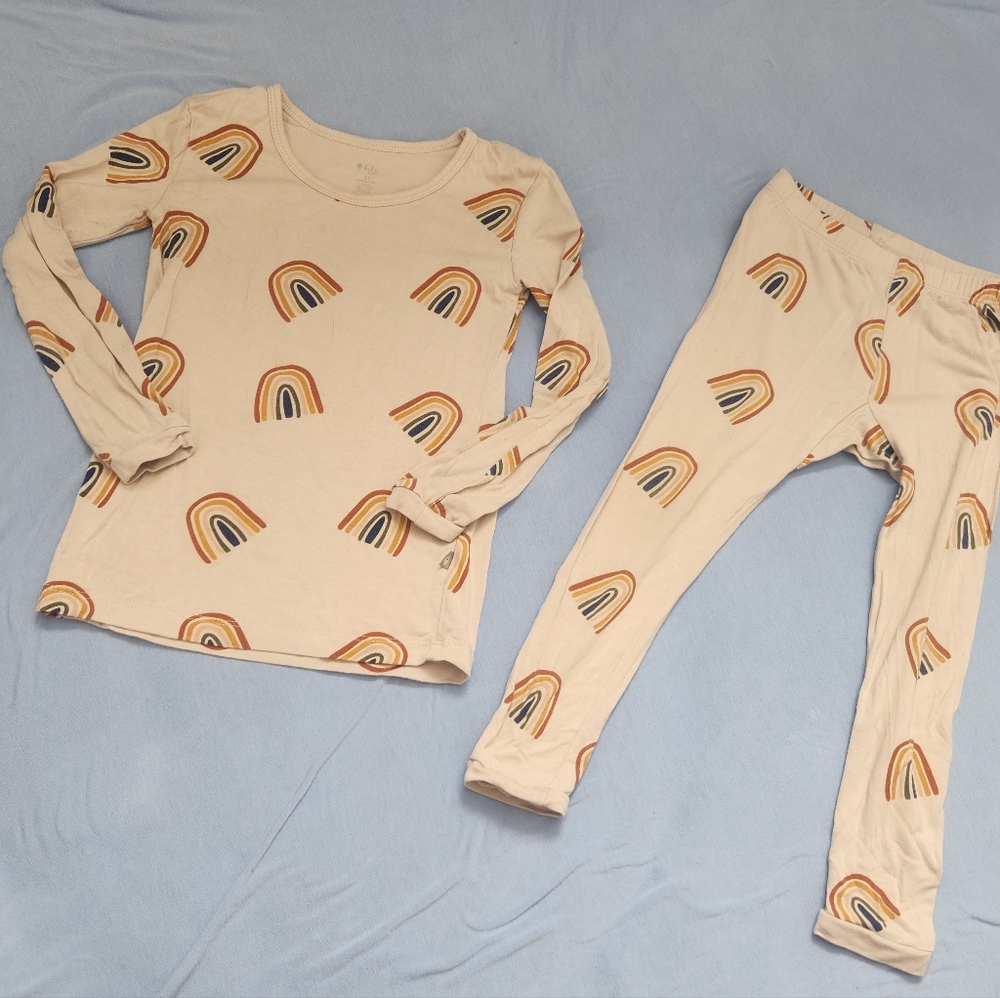 KYTE Rust Rainbow Pajamas 3T